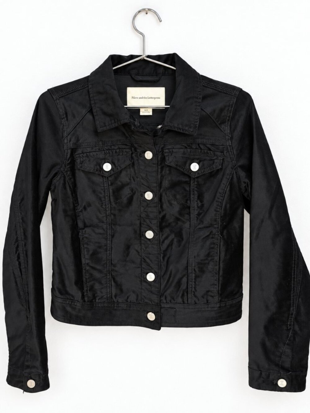 Anthropologie Pilcro Black Velvet Jacket Small